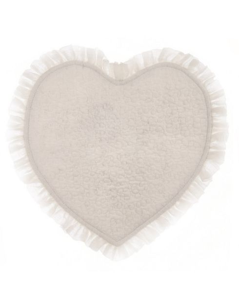 Immagine di Tovaglietta cuore "Tiepolo" bianco" (DISPONIBILI SOLO 4 PEZZI)