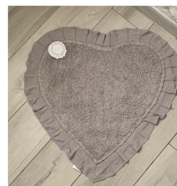 Immagine di Tappeto a cuore con frills Blanc Mariclo grigio tortora 50x65